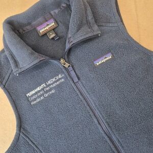 Patagonia Classic Synchilla Vest Women's Small‎ Navy Blue Full Zip
